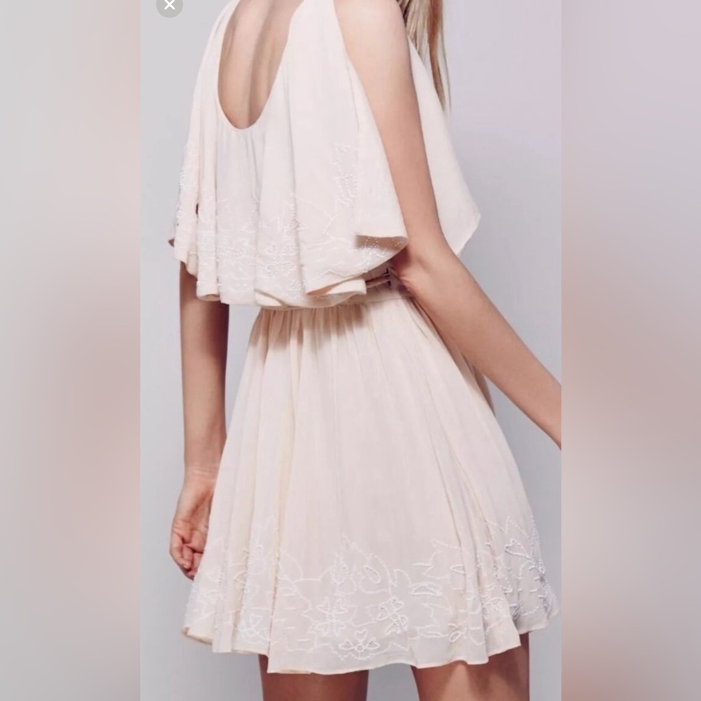 Free People Cream Mini Dress - Picture 3 of 12